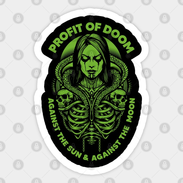 PROFIT OF DOOM Sticker by artslaves